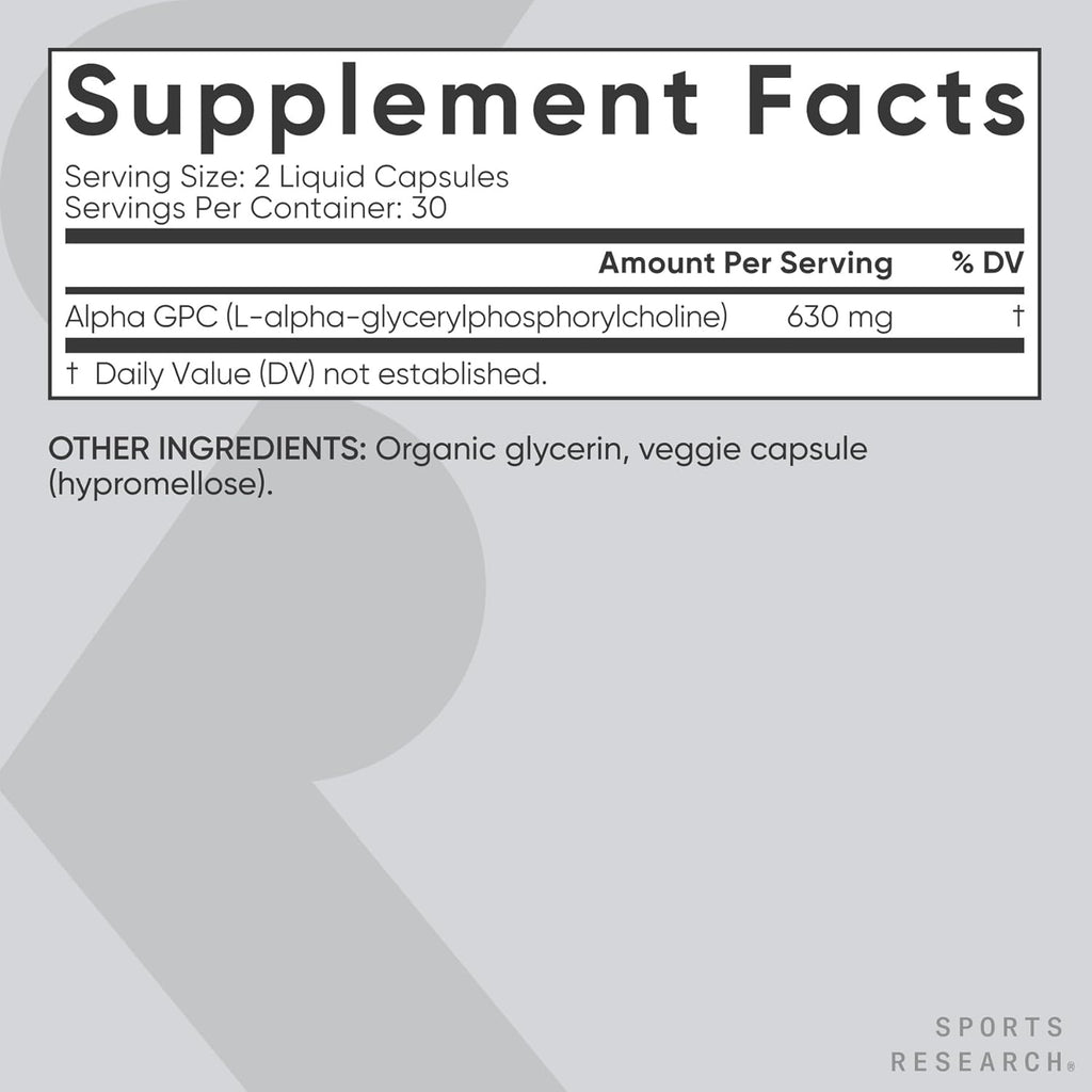 Sports Research Alpha GPC 60 Capsules