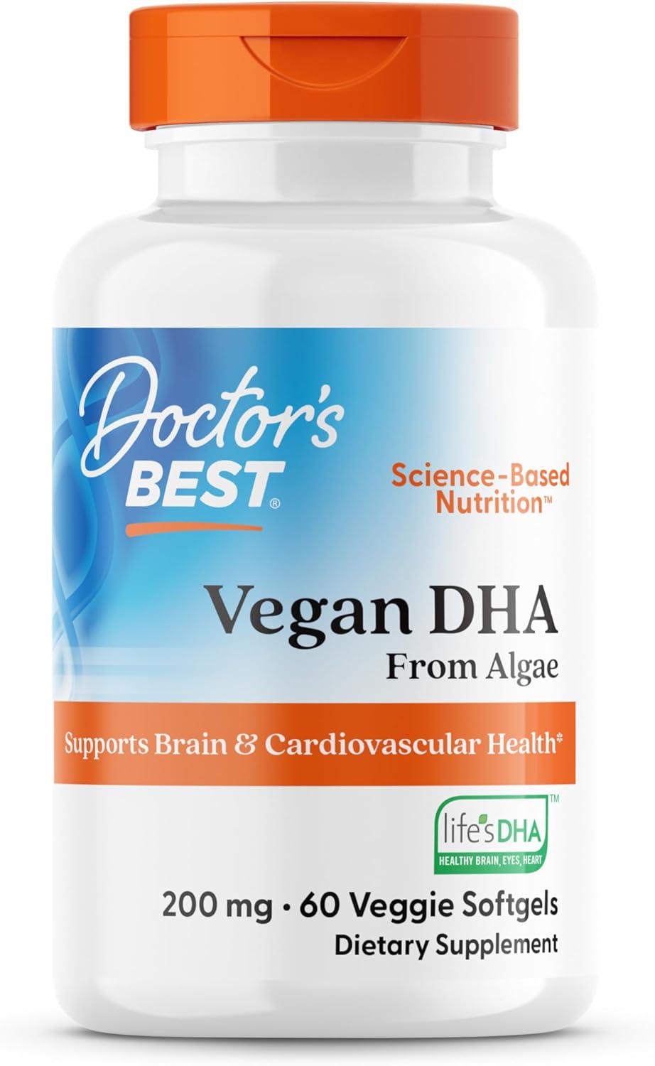Doctors Best Vegan DHA from Algae 60 Softgels